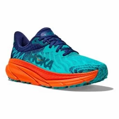 HOKA Challenger ATR 7 Shoes Turquoise Blue Orange Navy Blue Women 11 HOKA Challenger ATR 7 Shoes Turquoise Blue Orange Navy Blue Women -Hoka hk 1134498 cvo 006