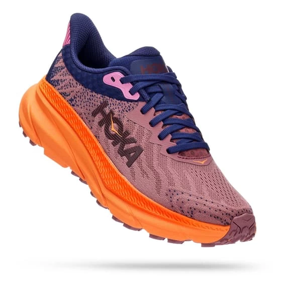 HOKA Challenger ATR 7 Shoes Purple Lilac Orange Women 2 HOKA Challenger ATR 7 Shoes Purple Lilac Orange Women - Image 2