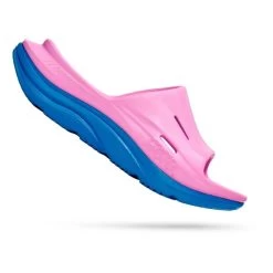 HOKA Ora Recovery 3 Flip Flops Light Pink Navy Blue