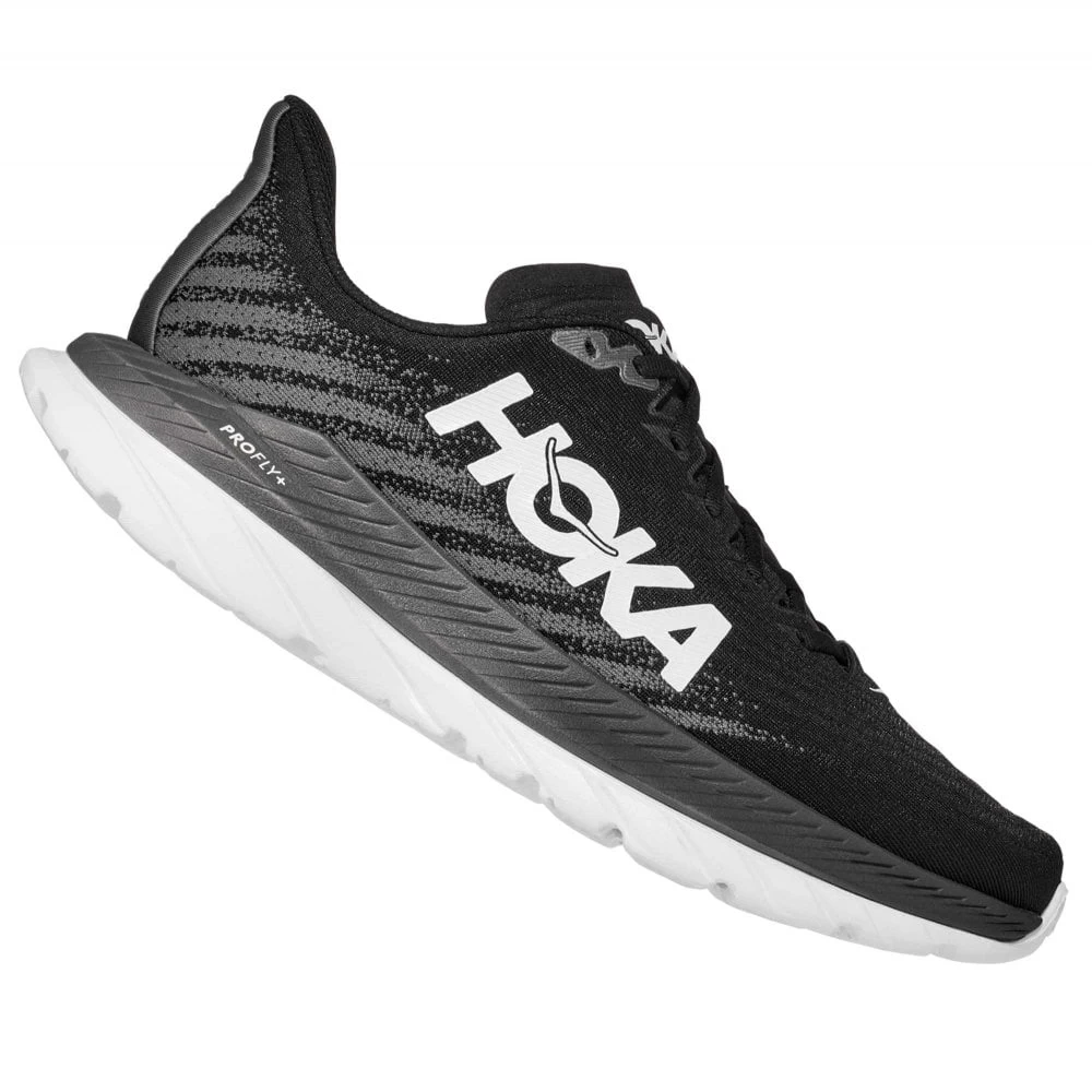 Hoka Mach 5 Wide D Womens Road Running Shoes Black/Castlerock 1 Hoka Mach 5 Wide D Womens Road Running Shoes Black/Castlerock