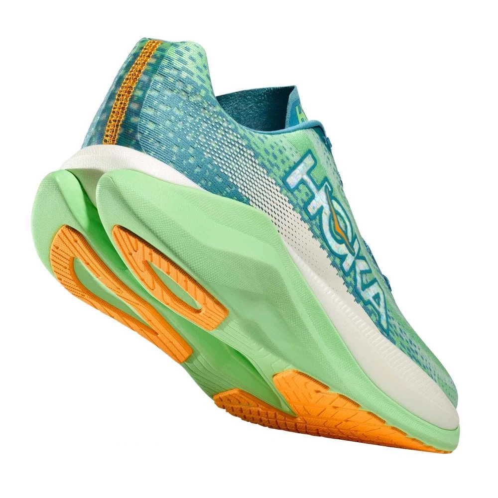 Hoka Mach X Mens Running Shoes Ocean Mist/Lime Glow 2 Hoka Mach X Mens Running Shoes Ocean Mist/Lime Glow - Image 2