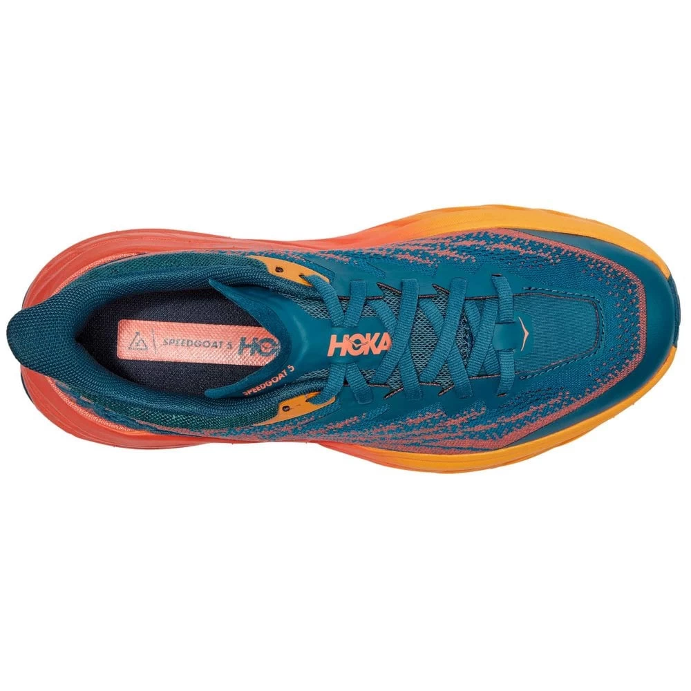 Hoka Speedgoat 5 Womens Trail Running Shoes Blue Coral/Camellia 3 Hoka Speedgoat 5 Womens Trail Running Shoes Blue Coral/Camellia - Image 3