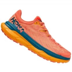 Hoka Tecton X Womens Trail Running Shoes Camellia/Blue Coral